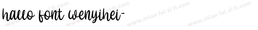 hallo font wenyihei字体转换